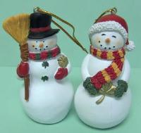 MR. & MRS SNOWMAN ORN 2 PC SET